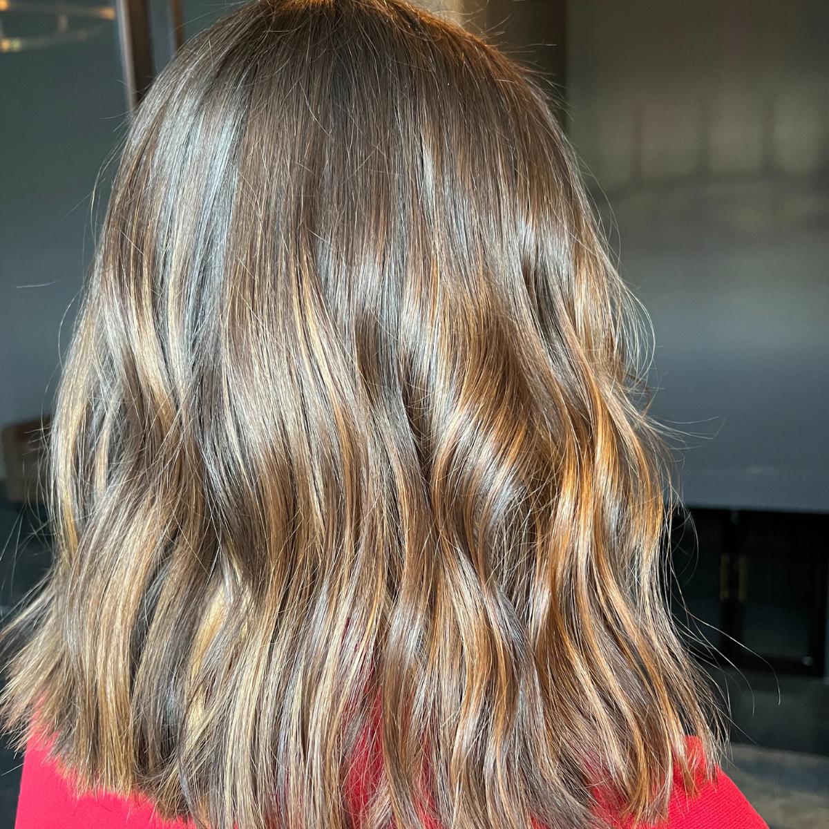 Hair cut, color, and style on Parella client