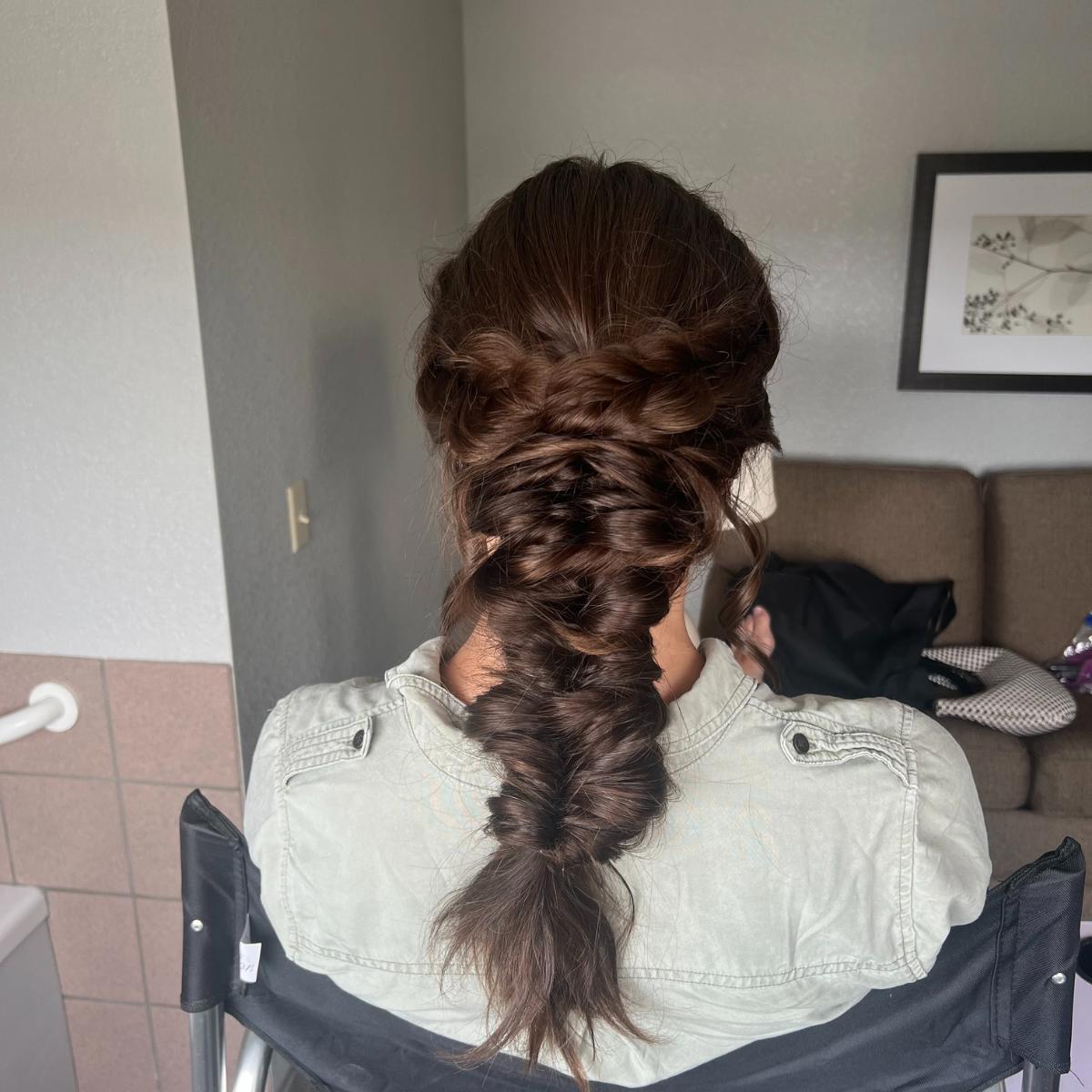 Braided bridal style on Parella Beauty client